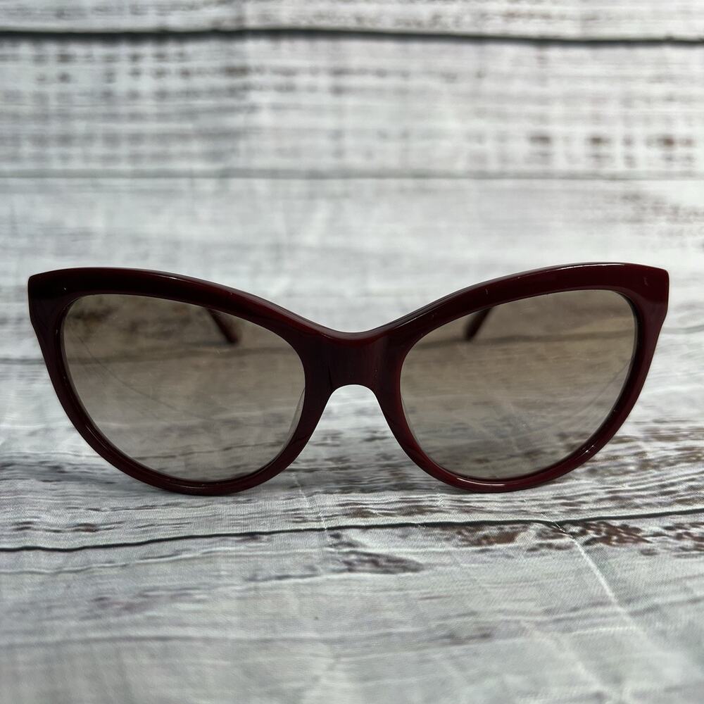 Tory Burch TY7078A Maroon & Gold Cat Eye Sunglasses 56MM RXable